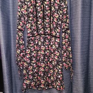 H&M Divided Black Floral Dress